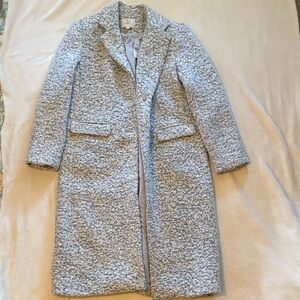 LOFT Women's Light Gray Boucle Coat